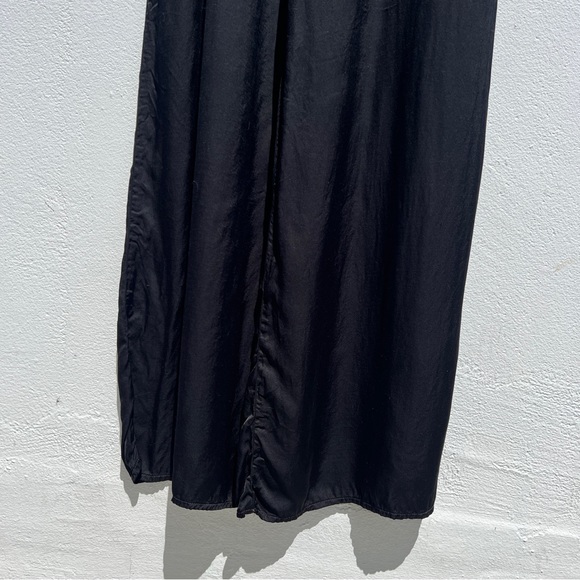 Black Loose Fit Wide Leg Spaghetti Strap Jumpsuit - Picture 7 of 10